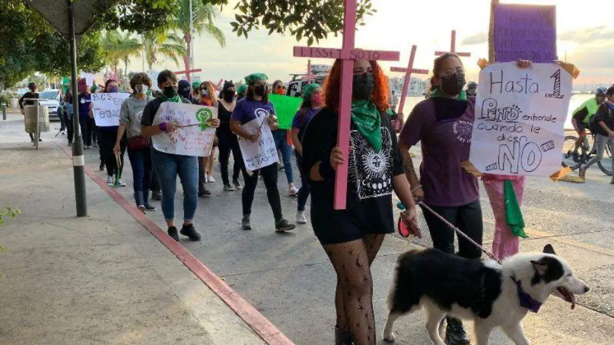 Feministas de BCS piden alto a violencia institucional